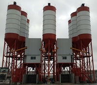 Containerisierte PLC-gesteuerte Betonmischanlage HZS90 mit Getriebelager und Schnellverbindungsrohren für Vermietungsgeschäfte
