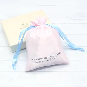 Satin Dây Kéo Túi Cho Đồ Trang Sức Tùy Chỉnh Satin Túi Bao Bì Quà Tặng Túi Màu Hồng Satin Pouch