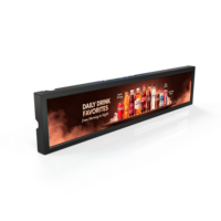 Écran LCD mural étiré tout métal de 19,1 pouces pour affichage numérique publicitaire en centre commercial et magasin de détail, avec télécommande