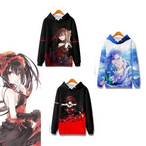เสื้อฮู้ดลายพิมพ์อนิเมะสีดำสำหรับคอสเพลย์ตัวละครโทคิซากิ คุรุมิ/ไนท์แมร์ เลิฟ จากเรื่องเดทอะไลฟ์ ขายส่งสำหรับผู้ชาย ผู้หญิง และเด็ก - Product Image 1
