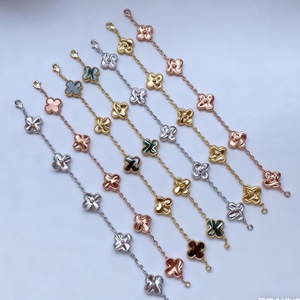 <span class=keywords><strong>Bracelet</strong></span> de trèfle classique 925 de haute qualité avec conception de cadeau chanceux et accessoires de charme à la mode - Product Image 1