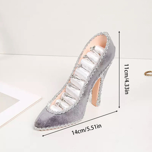 Présentoir à bijoux créatif en forme de <span class=keywords><strong>robe</strong></span> pour chaussures à talons hauts, boucles d'oreilles, colliers et bagues, organisateur de bijoux, cadeau - Product Image 6
