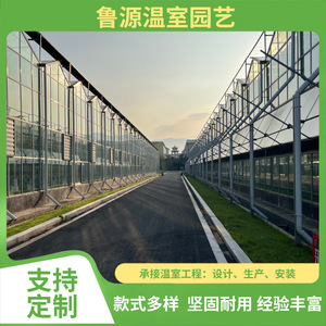 Serre agricole multi-chapelles Luyuan, grande taille, structure en acier, avec production d'énergie photovoltaïque - Product Image 5