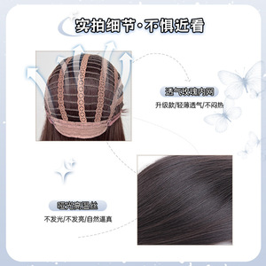 Peluca Larga Rizada Estilo Lolita de 85cm, Color Marrón Frío, con Doble Cola de Caballo, Cobertura Completa, Fibra Resistente al Calor, Flequillo Lateral, para Mujer - Product Image 4