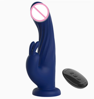 Vibrateur sexuel à double vibration et ventouse, télécommandé sans fil, pour masturbation féminine – Jouet sexuel pour adultes très populaire
