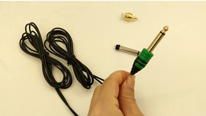 Suoxnele personnalisé Silicone 6.35mm 1/4 "<span class=keywords><strong>Jack</strong></span> pince à tatouer cordon <span class=keywords><strong>prise</strong></span> à 90 degrés RCA Pro alimentation pistolet à tatouer câble - Product Image 5