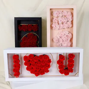 Box printing mothers day deep love floral rose mom gift boxes for flowers