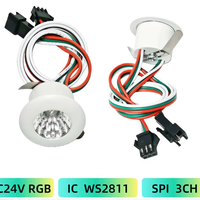 Mini spot LED encastré de plafond magique RGB RGBW 1W 3W 4W 24V WS2811 WS2814