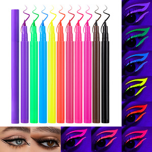 อายไลเนอร์เนื้อน้ำยูวีนีออน 10 สี ชุดสีเรืองแสงในที่มืด กันน้ำ สำหรับทาหน้าและผิวกาย รับทำโลโก้แบรนด์ส่วนตัว - Product Image 1