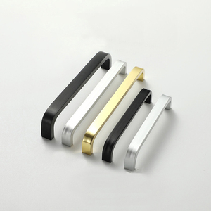 五金ZAMAK家具把手黑色哑光橱柜把手抽屉橱柜门床头柜把手 - Product Image 1