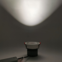 Vente en gros d'usine, spot encastré COB, boîtier en aluminium, anti-éblouissement, projecteur LED, 7W, downlight LED COB