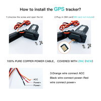 Rastreador GPS profesional antirrobo WW1 posición en tiempo Real Motor de corte con cable con relé alarma SOS para vehículos con aplicación gratuita