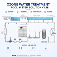 300g 200g 500g Textielafvalwater Kleurverwijdering Ozongenerator voor industriële afvalwaterzuivering en oxidatie met PLC-systeem