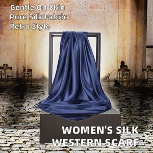 Custom Women's Western Boho Bandanna <b>Silk</b> Wild Rag Square Screen Printing Cowboy Neck <b>Scarf</b> - Product Image 2