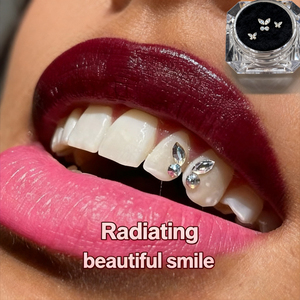 Gemas Dentales al por Mayor, Chapadas en Oro de 18K, Aleación con Cristales, Joyería Dental, Diseños de Mariposa, Corazón, Estrella, Mickey y Luna, Decoración DIY - Product Image 5