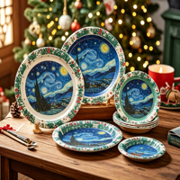 Assiettes en papier rondes classiques écologiques de 6 pouces, 1000 pièces, blanches, non enduites, jetables, pour fêtes et desserts, en vrac