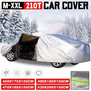 Housse de voiture complète imperméable, pare-soleil, anti-poussière, housse de neige d'hiver avec fermeture éclair sur la porte, universelle pour berline et SUV - Product Image 1