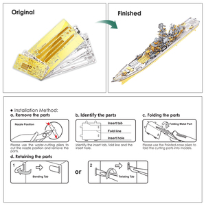 Quà Tặng Mới Lạ Bộ Mô Hình Tàu Thủy Pyotr Velikiy Chiến Đấu Nga Mát Mẻ Bộ Ghép Hình Kim Loại 3D Tự Làm Cho Người Lớn - Product Image 3