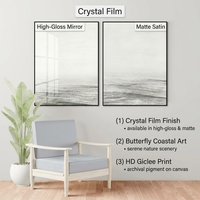 Peintures et décorations murales, paysage minimaliste moderne, impression Giclée sur toile avec cadre en alliage d'aluminium - Décoration murale de taille personnalisable