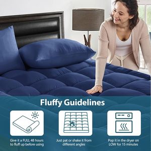 Surmatelas King Size Extra Épais en Microfibre Rafraîchissante Matelassé à Poches Profondes Remplissage 3D Alternative Neige Soulagement Douleur Dorsale - Product Image 4