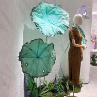 Grande Route de Lotus en Soie Artificielle, Fleurs de Route de Mariage, Déco de Noël, avec Guirlande de Mousse Géante et Fleur Géante