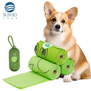 الأعلى مبيعاً أكياس براز بلاستيكية للحيوانات الأليفة متعددة الألوان قابلة للتحلل صديقة للبيئة أكياس براز الكلاب القابلة للتحلل