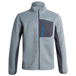 Giacche in Pile Grigio con Zip Spessa Personalizzate OEM per Uomo, <span class=keywords><strong>Abbigliamento</strong></span> Outdoor - Product Image 1