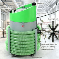 Machine de nettoyage de conduits d'air, équipement d'aspiration avec caméra, brosse rétractable, lumière LED pour l'inspection des tuyaux