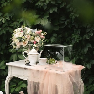 Scatola in Acrilico Trasparente Spessa Fai-da-Te per Matrimoni, Grande Senza Stampa per Decorazioni, Salvadanaio, Urna Elettorale, Festa di Laurea - Product Image 3