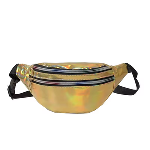 Sac banane réfléchissant personnalisé avec logo, multi-poches, réfléchissant laser, sac de course tendance à porter en bandoulière - Product Image 2
