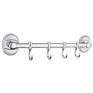 Porte-serviettes en acier inoxydable Saint Ruijia avec crochets pour salle de bain, cuisine, porte, 4 crochets chromés - Product Image 4