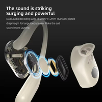T6 Date Haute Qualité Air Os Conduction Osseuse Écouteurs OWS Ouvert Oreille Clip Étanche 5.4 Sans Fil Tws Écouteurs Casque