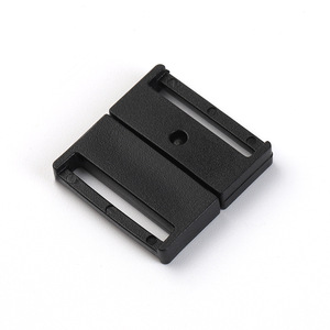 Boucle à pression en plastique épaissi, diamètre intérieur 20 mm, attache pour sangle de sac à dos, couleur unie noire, printemps 2024 - Product Image 2