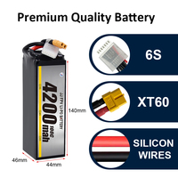 Livraison Rapide Batterie Lipo 4200mAh 3S 11.1V 14.8V 6S 22.2V 45C 65C 120C pour Jouets de Course en Stock 3000 Pièces Prix Plus Bas