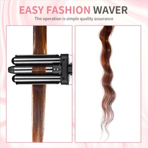 Tóc Curler Chuyên Nghiệp 3 Thùng Waver Curling Sắt Wand LED Hiển Thị Nhiệt Độ Sóng Tóc Curling Sắt - Product Image 4