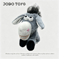 Marionnette de poignet en peluche sonore en gros, avec bouche mobile, modèles animaux (dinosaure, requin, licorne) et thèmes de boxe, pour jeu parent-enfant et anniversaire d'adolescent