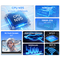 Vente en gros usine Nouveau PC portable Intel 14,1 pouces pour entreprise et bureau, clavier anglais, Windows 11, SSD 256 Go, écran IPS, Quad Core 1,7 GHz