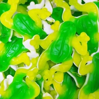 Vente directe d'usine, bonbons gélifiés halal à la saveur de fruits mélangés en forme de crocodile