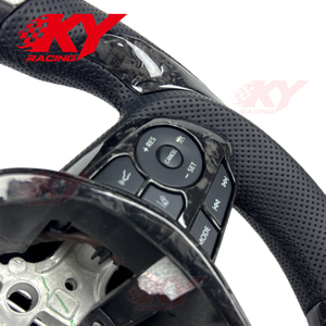 Volant sport personnalisé en cuir et fibre de carbone forgée avec LED pour Toyota Corolla GR SE XSE RX RAV4 Camry TRD Accessoires de voiture - Product Image 4