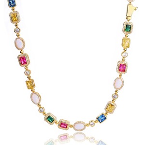 Collier Kaléidoscope en Moissanite VVS1 Arc-en-ciel, Argent Sterling 925, Chaîne Effet Givré à Dégradé Vibrant, Bijou Multicolore, Testeur - Product Image 6