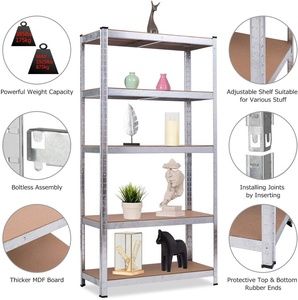 Galvanized Shelf Units Medium <strong>Duty</strong> Racking <strong>Shelves</strong> <strong>for</strong> <strong>Storage</strong> Galvanized 5 Tier <strong>for</strong> Workshop Office - Product Image 6