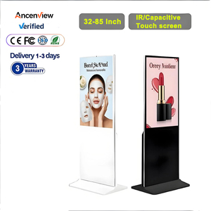Vertical Digital Signage Displays Screen Indoor 55 Inch LCD Floor <b>Standing</b> Advertising Player with Animation Support - Product Image 1