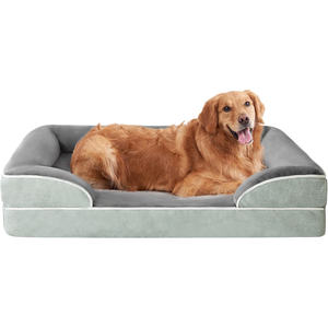 Lit pour chien orthopédique en mousse à mémoire de forme, rectangulaire, minimaliste, fantaisie, amusant, personnalisé en usine, moderne, anti-stress, pour animaux de compagnie, avec coussin pour chat - Product Image 1