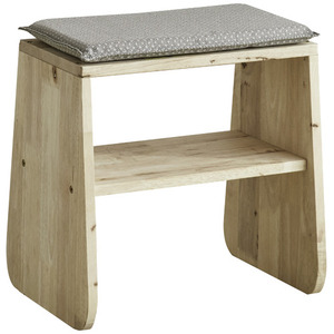 Zapatero de entrada de madera maciza, cojín cómodo, Banco de mesa lateral pequeño, espacio de pasillo espacioso, diferentes alturas, sala de estar - Product Image 1