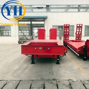 Remorque surbaissée de 60 tonnes à prix le plus bas de l'usine Yuhang à vendre |   Remorque surbaissée à trois essieux, remorque surbaissée à quatre essieux près de chez moi - Product Image 6