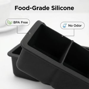 Wholesale Large Eco-Friendly Silicone Cube Tray & Ice <b>Cream</b> <b>Maker</b> Molds Food Grade BPA Free 6 Pack - Product Image 4