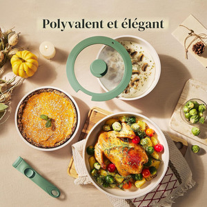 Modern Classic Marble Spiral Kitchen Cookware Set Wood Grain Aluminum & Die-<b>Cast</b> Forged Ceramic Pots <b>Pans</b> for Home Cooking - Product Image 5