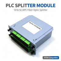 Répartiteur PLC à fibre optique FTTH FTTX SC APC UPC 1x2 1x4 G657A1 Monomode Type Cassette Enfichable