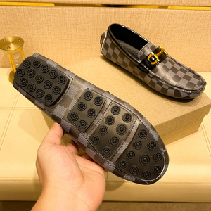 Mocassins en cuir pour hommes, antidérapants, respirants, pour la marche en extérieur, chaussures décontractées à enfiler pour le travail, le bureau, la conduite, baskets - Product Image 4