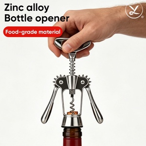 Wholesale Modern Zinc Alloy Wine Uncorking Device Heavy Duty Grape Bottle Lifter Labor Saving Reusable Manual Cork <b>Puller</b> - Product Image 1